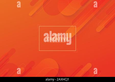 Abstract gradient orange and red color motion element fluid movement landing page background. Use for ad, poster, artwork, template design, print. ill Stock Vector