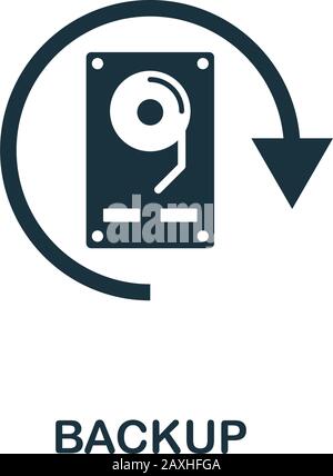 Backup icon. Simple element from data organization collection. Filled Backup icon for templates, infographics and more Stock Vector