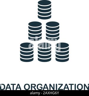 Data Organization icon. Simple element from data organization collection. Filled Data Organization icon for templates, infographics and more Stock Vector