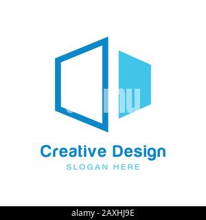 cube logo Ideas. Inspiration logo design. Template Vector Illustration. Isolated On White Background Stock Vector