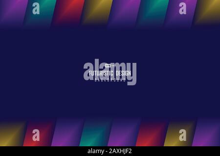 Abstract techno design of gradient color artwork background on purple page. Use for ad, poster, artwork, template design, cover. illustration vector Stock Vector