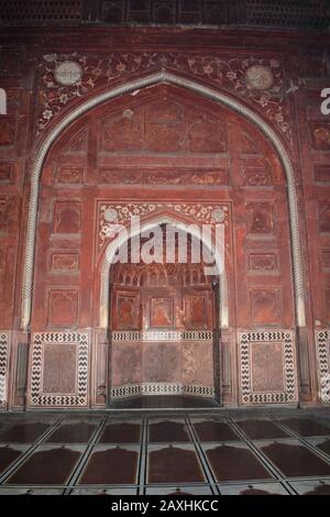 Inside view of Kau Ban Mosque at the Taj Mahal complex, Agra, Uttar Pradesh, India Stock Photo