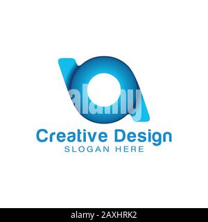 initial letter a b q . modern logo Ideas. Inspiration logo design. Template Vector Illustration. Isolated On White Background Stock Vector