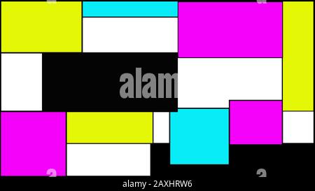 Block color art with black and pascal colors Stock Vector
