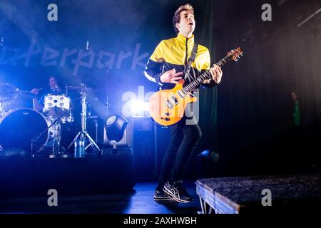 Oslo, Norway. 11th Feb, 2020. The American pop rock band Waterparks performs a live concert at Parkteatret in Oslo. Here guitarist Geoff Wigington is seen live on stage. (Photo Credit: Gonzales Photo/Per-Otto Oppi/Alamy Live News) Stock Photo