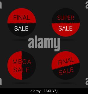 Final Sale labels Stock Vector
