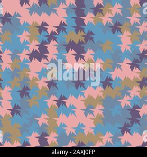 abstract geometric tessellation seamless vector pattern with identicaly shaped colorful polygons Stock Vector