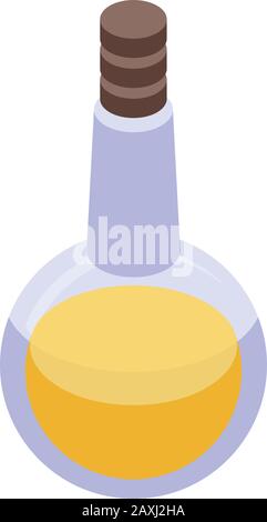 Alchemy potion icon, isometric style Stock Vector