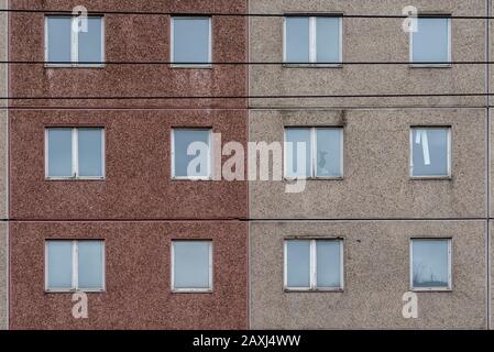 Magdeburg, Germany. 30th Jan, 2020. View of the facade of an empty prefabricated building. Credit: Stephan Schulz/dpa-Zentralbild/ZB/dpa/Alamy Live News Stock Photo