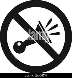 No honk icon. Simple illustration of no honk vector icon for web design isolated on white background Stock Vector