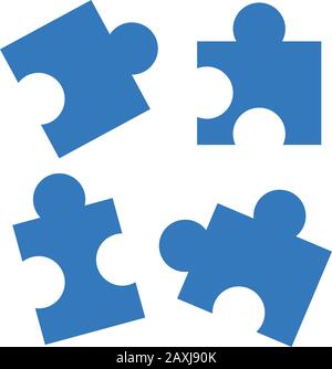 Puzzle icon, solution, strategy vector for commercial, print media, web or any type of design projects. Stock Vector