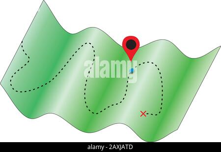 Navigation map isolated on white background . GPS Stock Vector