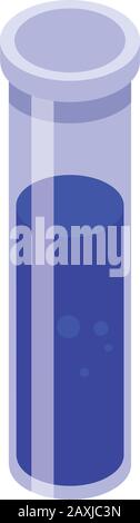 Potion test tube icon, isometric style Stock Vector