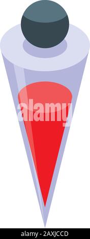 Red potion icon, isometric style Stock Vector