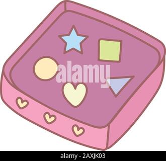 package decoration menu restaurant cartoon food cute vector illustration Stock Vector