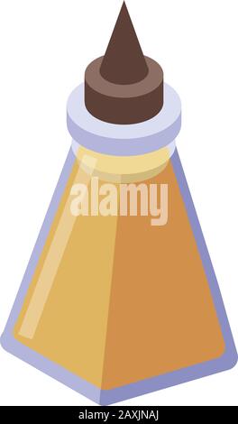 Bottle potion icon, isometric style Stock Vector