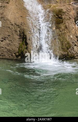 Waterfall of the Legerwaldgraben, Bayrischzell, Upper Bavaria, Bavaria, southern Germany, Germany, Europe Stock Photo