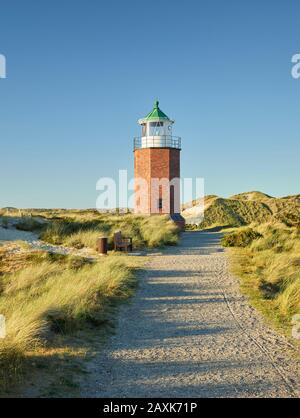 Lighthouse Quermarkenfeuer Rotes Kliff, Sylt, Schleswig-Holstein, Germany Stock Photo