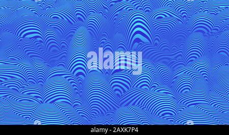 Curve 3d line waves pattern. Abstract background, blue colored rhythmic waves. Vector illustration Stock Vector