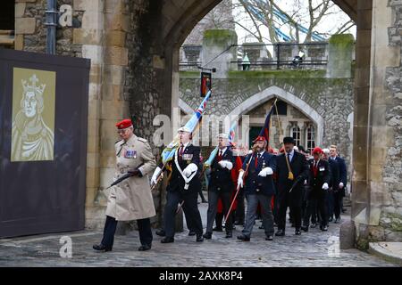 Rmp Parade LONDON, ENGLAND. 09 FEBRUARY 2020: Serving officers and soldiers of The ...
