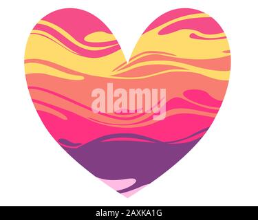 Vector of a flowing background in warm colours Stock Vector