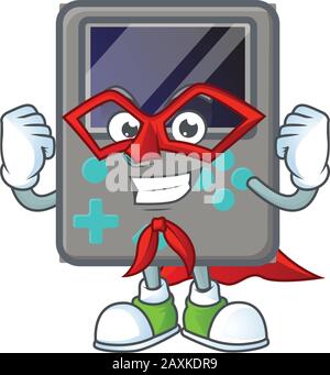 A friendly picture of game console dressed as a Super hero Stock Vector