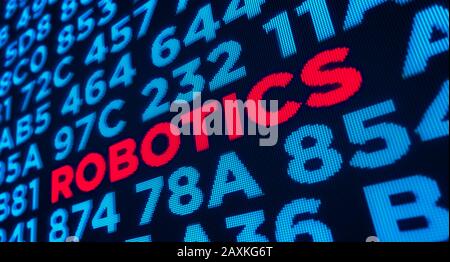 Process automation pixel display style with keywords on digital ...