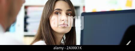 Pretty female designer Stock Photo