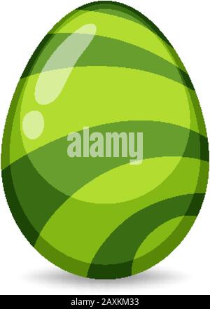 Easter theme with decorated egg in colorful patterns illustration Stock Vector