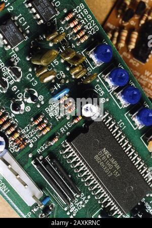 PRINTED CIRCUIT BOARD left for recycling Stock Photo