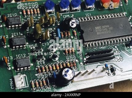 PRINTED CIRCUIT BOARD left for recycling Stock Photo