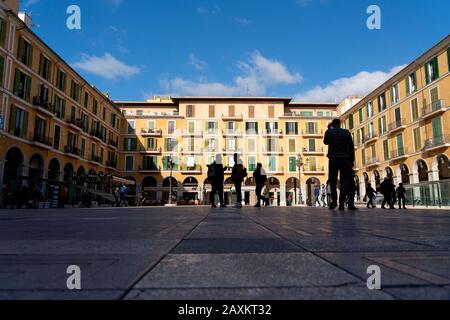 Plaa Major, square in the old town of Palma de Mallorca, Mallorca, Spain, Stock Photo