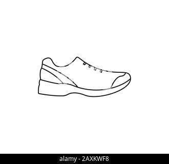 Running shoe icon. Vector illustration, flat design. Stock Vector