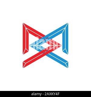 letter dc linked colorful logo vector Stock Vector