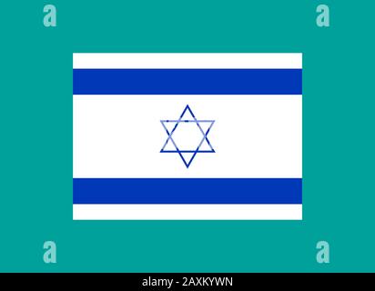 Israel Flag. Official flag of Israel. Vector illustration. Stock Vector