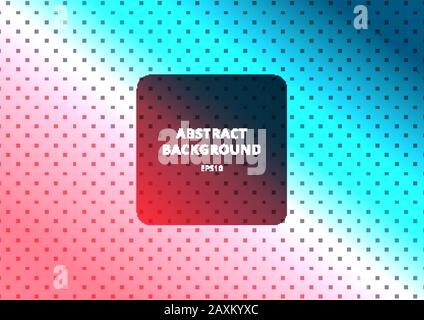 Abstract square pattern diagonal on blue and pink gradient color background texture. Vector illustration Stock Vector