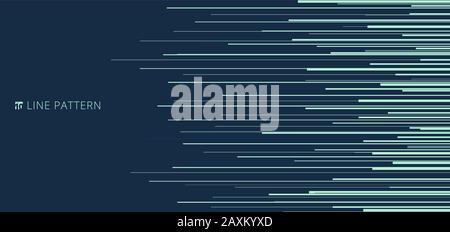 Abstract light green horizontal speed lines pattern on blue background and texture. Vector illustration Stock Vector