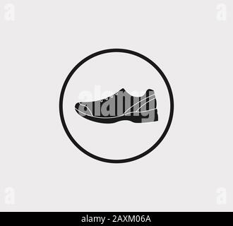 Running shoe icon. Vector illustration, flat design. Stock Vector