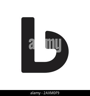 letter bl negative space logo vector Stock Vector