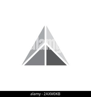 triangle 3d gradient geometric logo vector Stock Vector