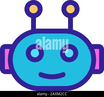 Chat bot icon vector. Isolated contour symbol illustration Stock Vector