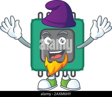 Cute RAM mascot icon performed as an Elf on the stage Stock Vector