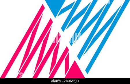opposite arrow ribbon shape stripes triangle symbol logo vector Stock Vector