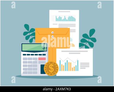 set of icons of tax day vector illustration design Stock Vector