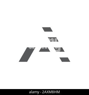 letter a stripes motion logo vector Stock Vector