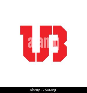 letter ub abstract geometric logo vector Stock Vector