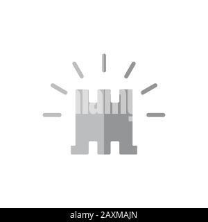 shine castle symbol logo vector Stock Vector
