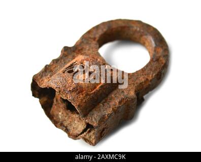 ancient door lock isolated on white background Stock Photo - Alamy