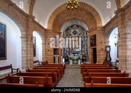 In the church Ermita de la Victoria on the Victoria peninsula near Alcudia, Majorca, Balearic Islands, Spain Stock Photo