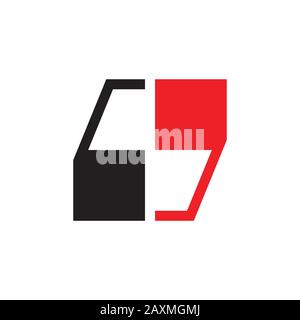 abstract linked geometric square object logo vector Stock Vector